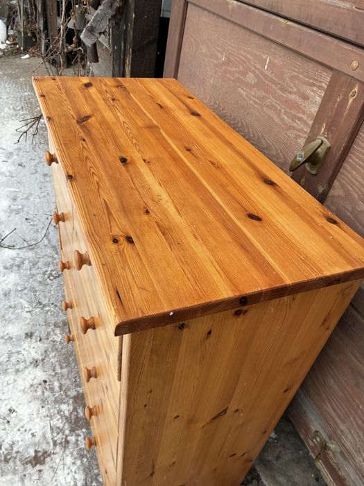 Drewniana komoda lite drewno- 6 szuflad