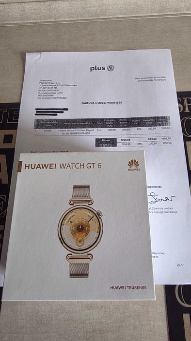 HUAWEI WATCH GT 6 Elegant 41mm zloty NOWY NIEAKTYWOWANY Gwar.prod.24M! komplet