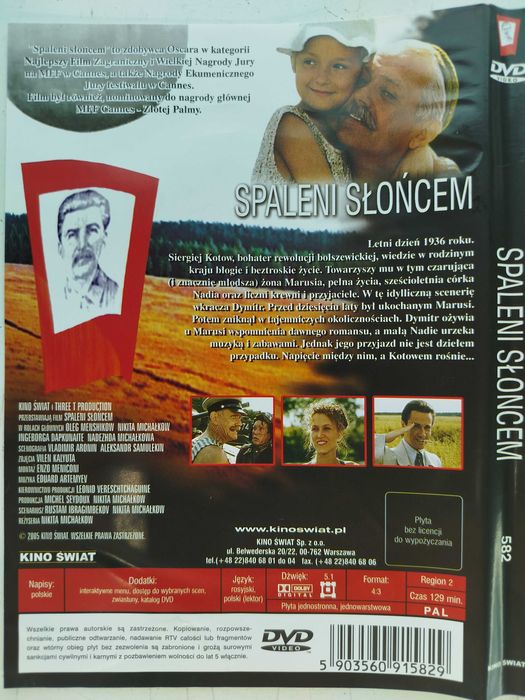 Spaleni słońcem Nikita Michałkow DVD kino świat
