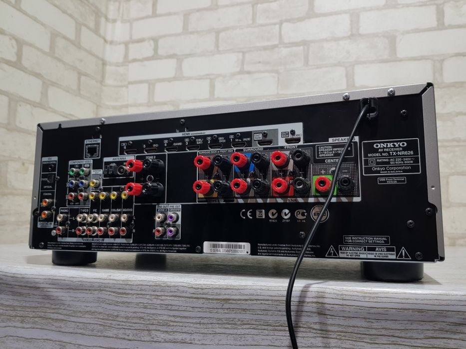 7.2 AV ресивер ONKYO TX-NR626,*7x160 Вт, Wi-Fi, Bluetooth, HDMI, USB