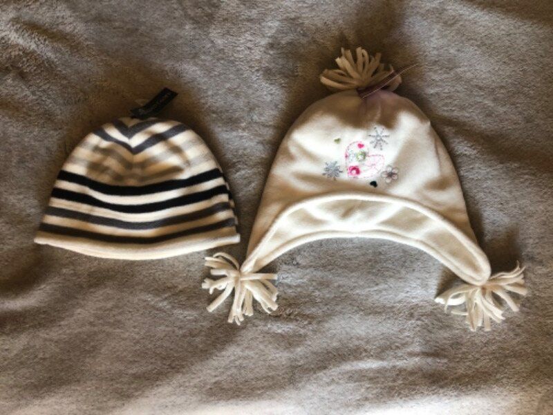 Флисовые двухслойные шапочки на осень на 1-3 года, новые с этикетками
