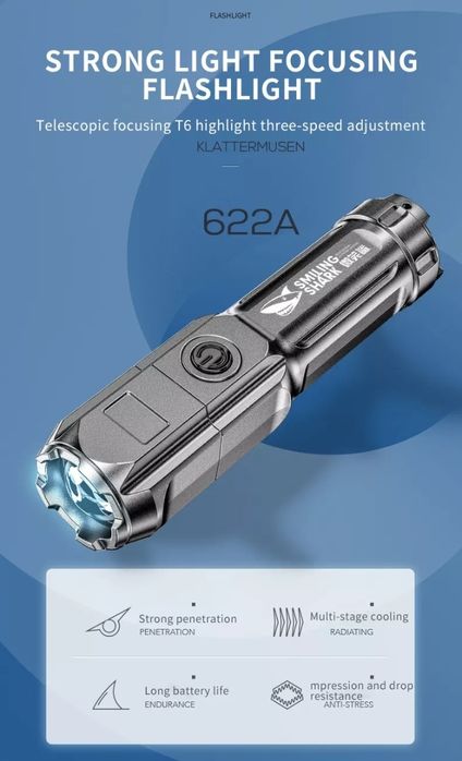 Lanterna tática LED recarregável64751662773891123