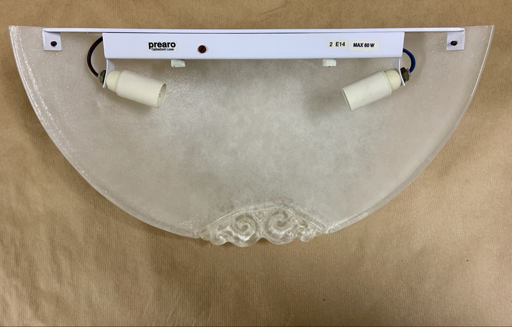 Włoski kinkiet łazienkowy PREARO – szklany, półkulisty – Serie 2000