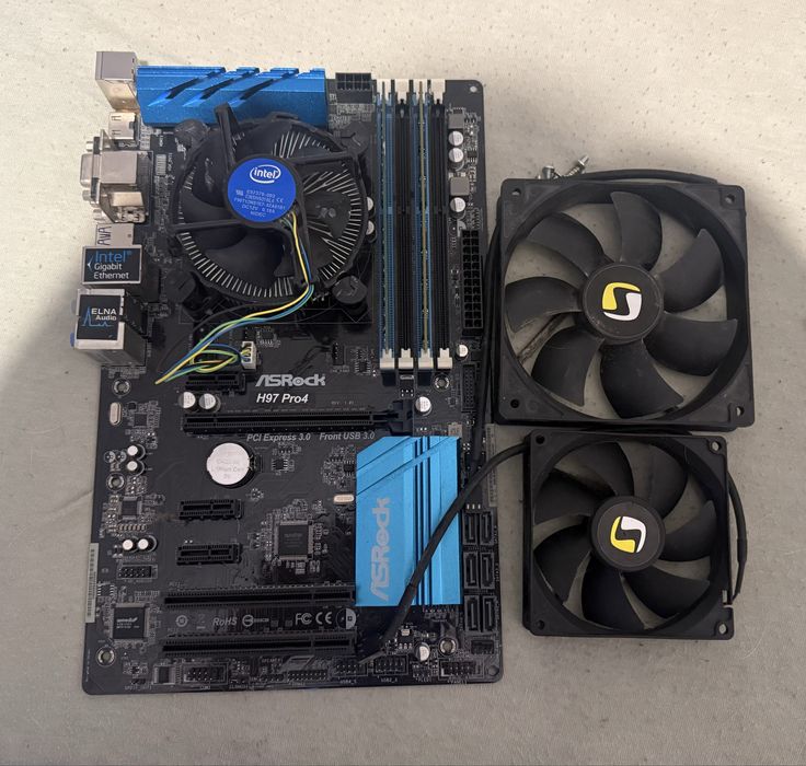 ASRock H97 Pro4 intel i5 4670k 16gb ram + 2 wentylatory