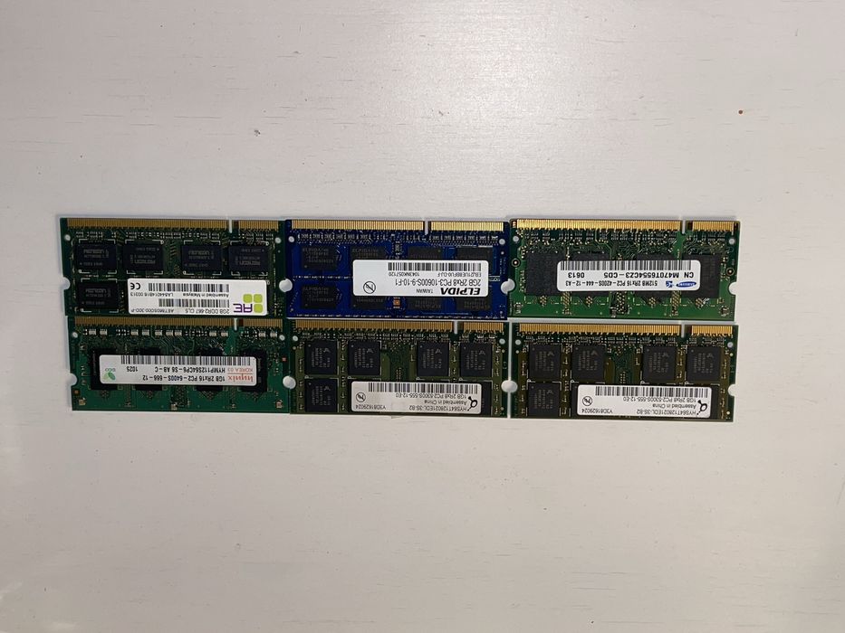 Pamięć DDR 512 mb 1 gb 2 gb 6 sztuk