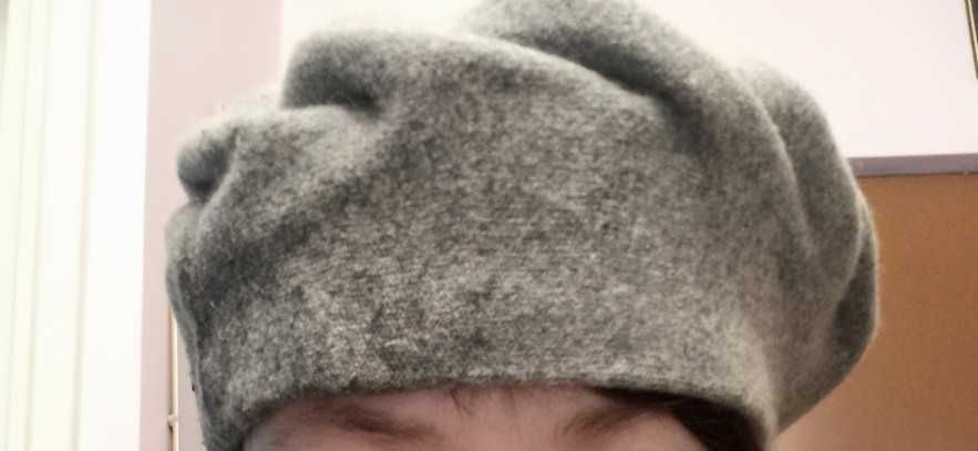 beret dzianinowy na zimę