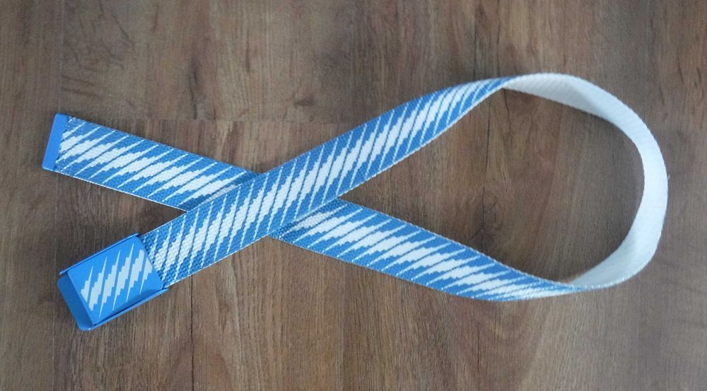 Pasek do spodni biało niebieski nr. 1