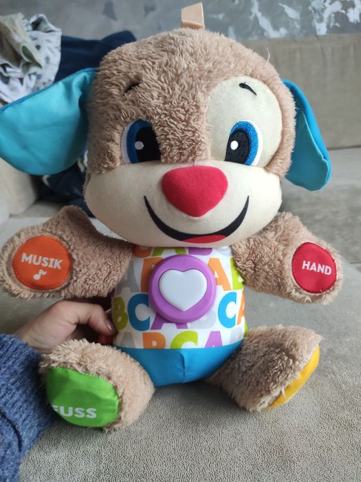 JAK NOWY! Działający pies Fisher-Price, mówi i śpiewa w jęz