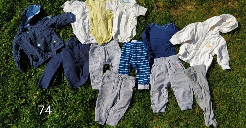 Ubranka 6-9msc 74 zestaw paka