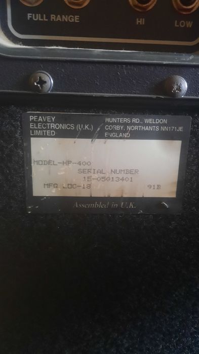 peavey hp400 sistema de altifalantes de reforço lautsprecher black wid