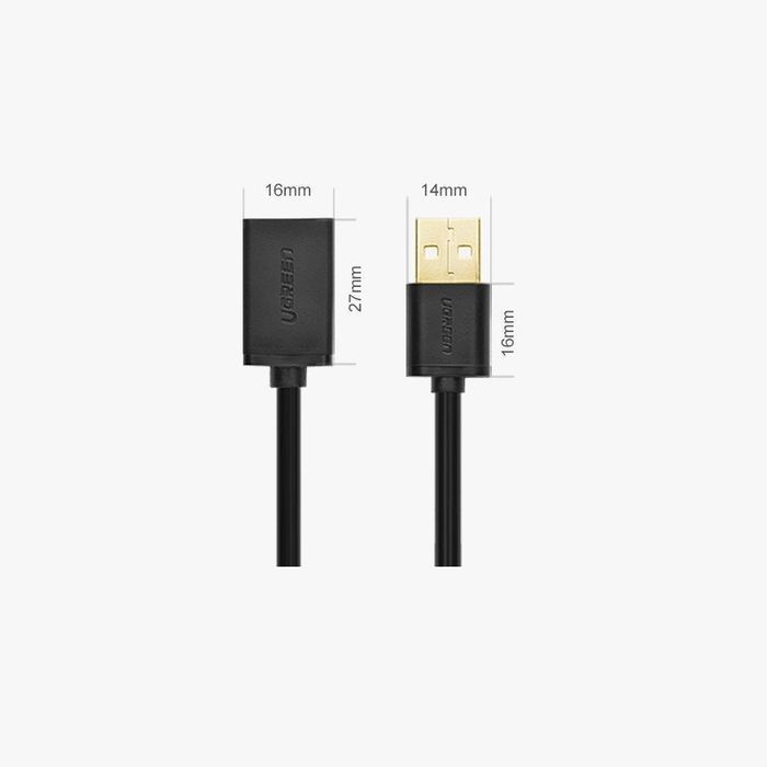 Ugreen kabel przewód przejściówka USB (żeński) - USB (męski) 2m czarny