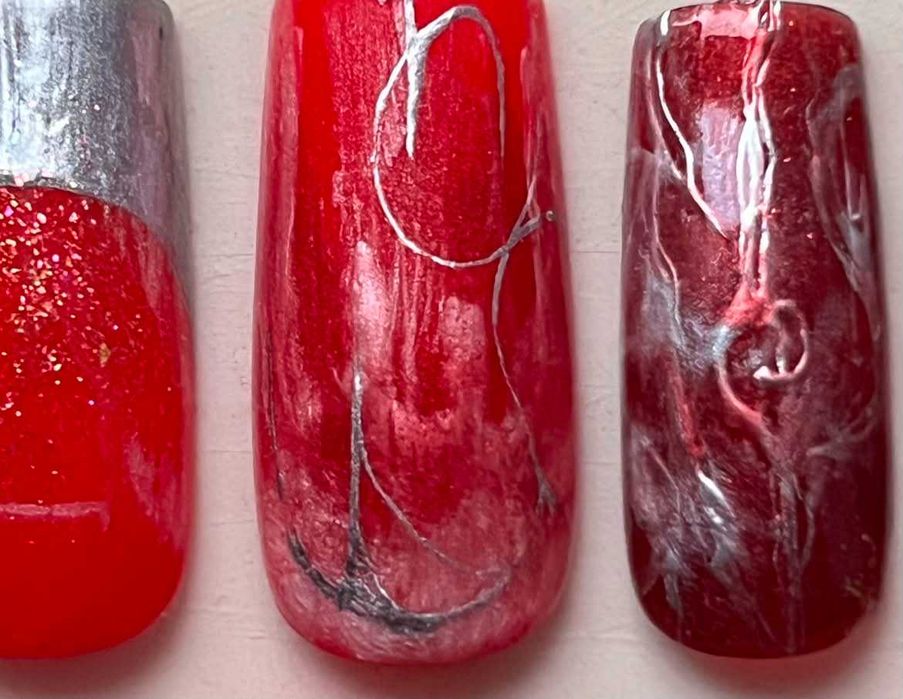 Handmade press on nails sigilism avantgarde