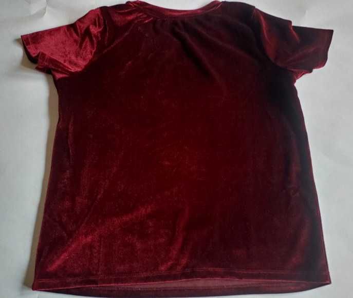 Bluzka welur bordo Reserved M
