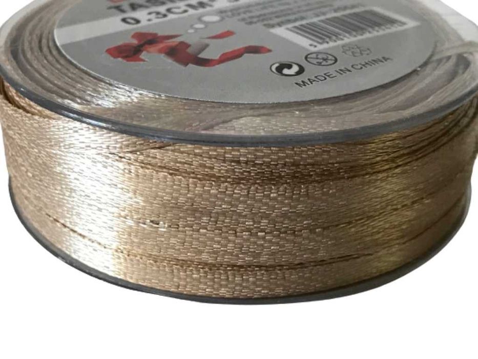 wstążka satyna tasiemka 0,3cmx35m kolor do wyboru rękodzieło