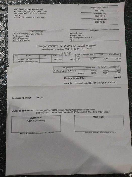 Wzmacniacz iFi ZEN CAN - stan A+ - komplet - pierwszy właściciel