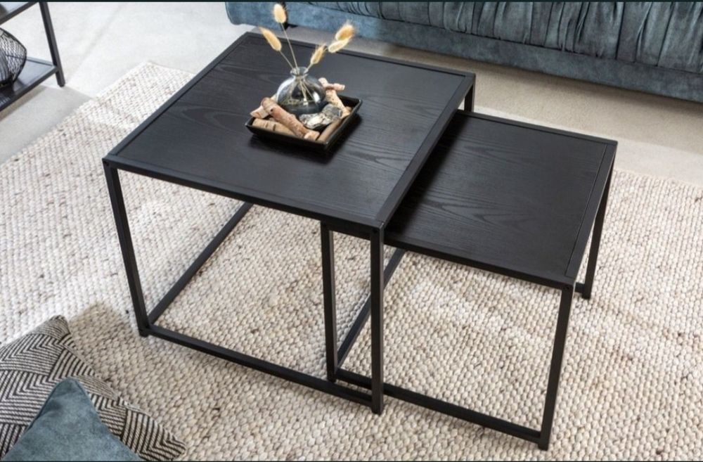 Stoliki kawowe Salon czarne loft industrialny