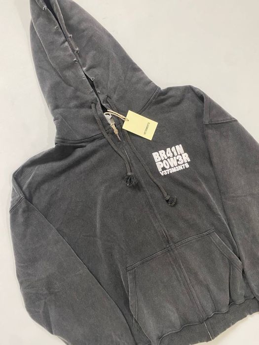 зип худи Vetements Brain Power zip hoodie