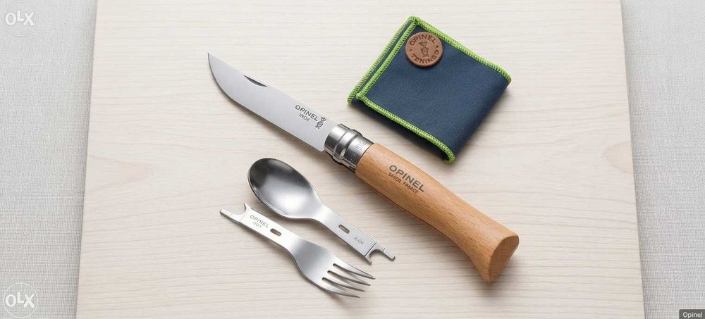 OPINEL Nomad Picnic + 002500 набір подарунковий ложка вилка ніж №8 wildo fiskars набор складной мультитул