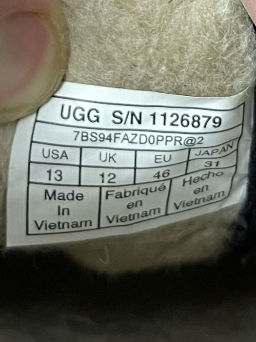 UGG ботинки 46 размер замшевые черные