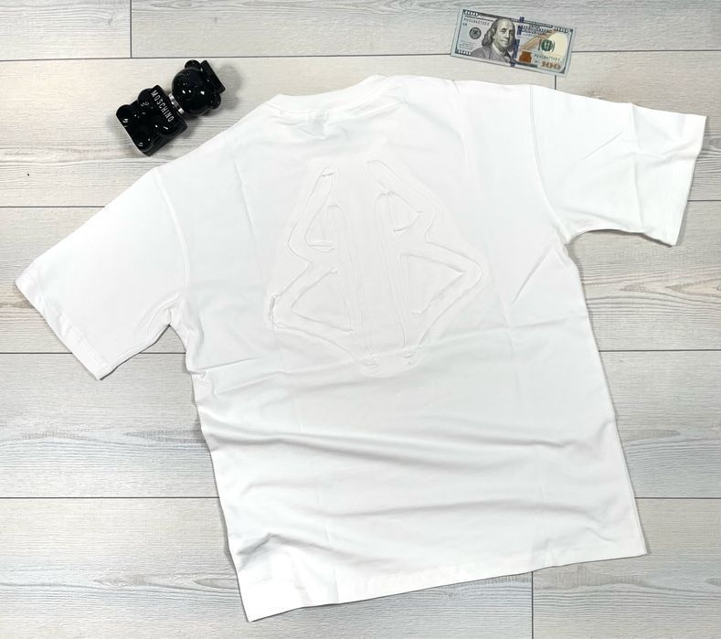 BALENCIAGA футболка оверсайз мужская белая оригинал