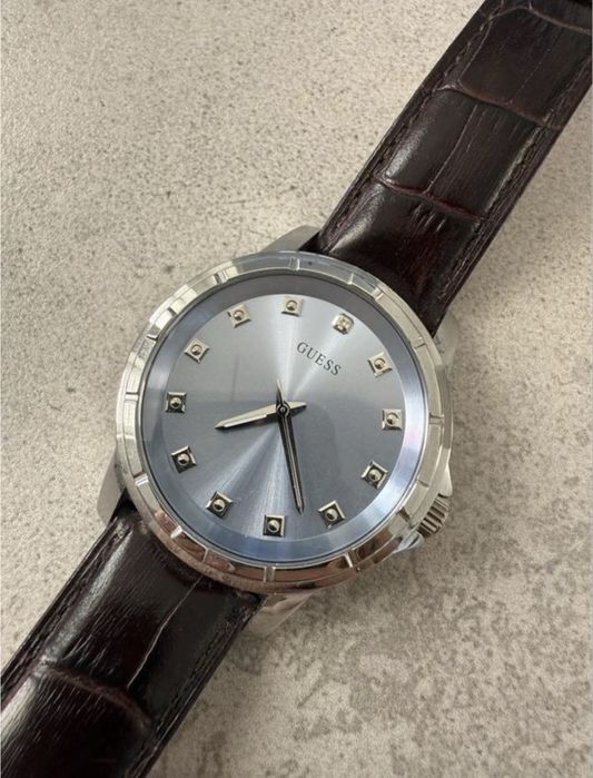 Чоловічий годинник guess blue/skin ø44 мм u0519g2