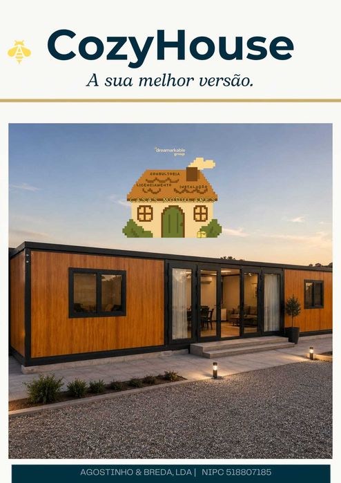 Casas Modulares Personalizáveis Cozyhouse | Financiamento | Instalação | Licenciamento | Certificações UE
