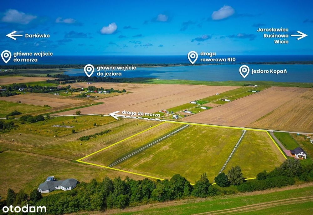 Działka z panoramicznym widokiem na morze i jezioro