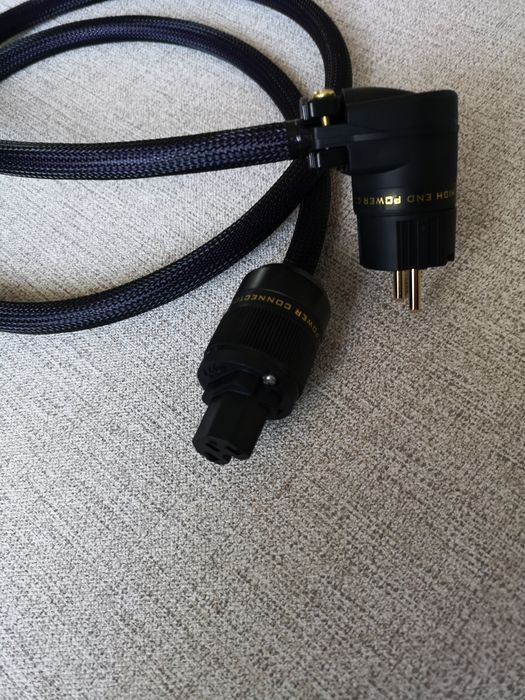 Kabel zasilający audio Melodika 3x4 mm dł 1.5m Wtyki Schuko Audiocrast.