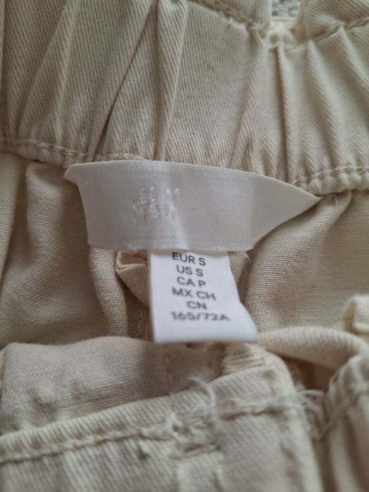 Szorty bawełniane paperbag 36 S H&M