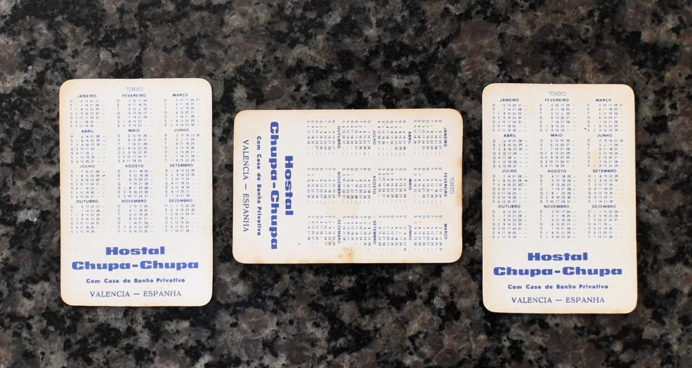 Lote de 15 Calendários "Hostel Chupa-Chupa" Antigos/Vintage (Adultos)