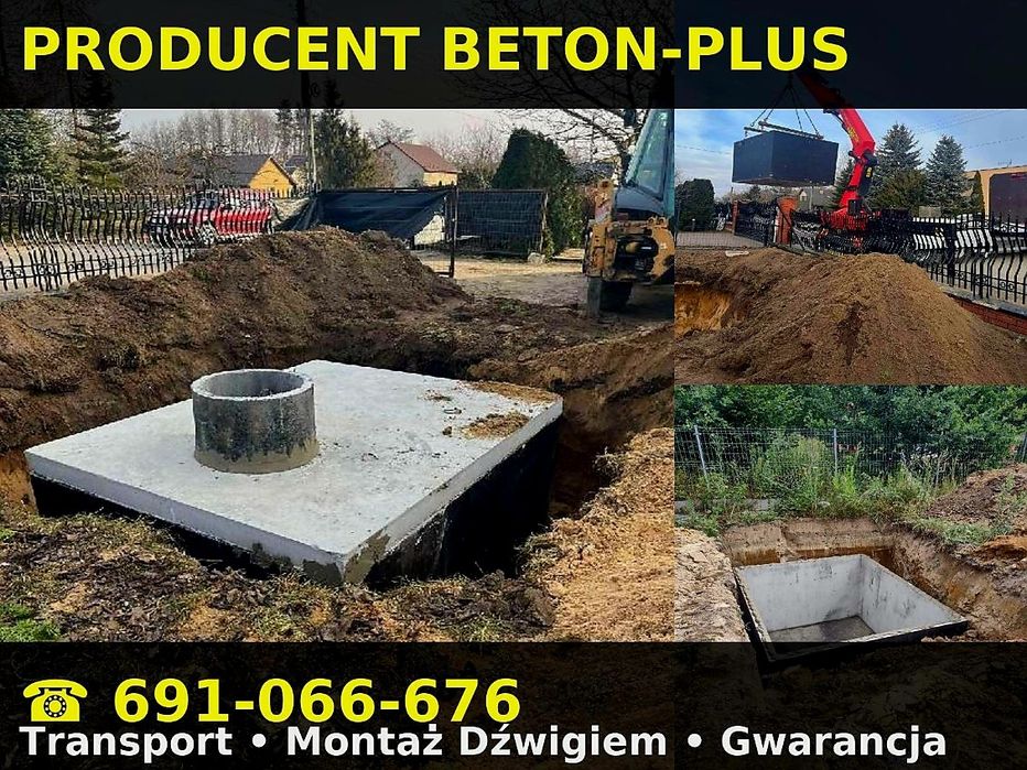 Szamba betonowe od 4m4 do 14m4 Producent Najszybszą dostawa
