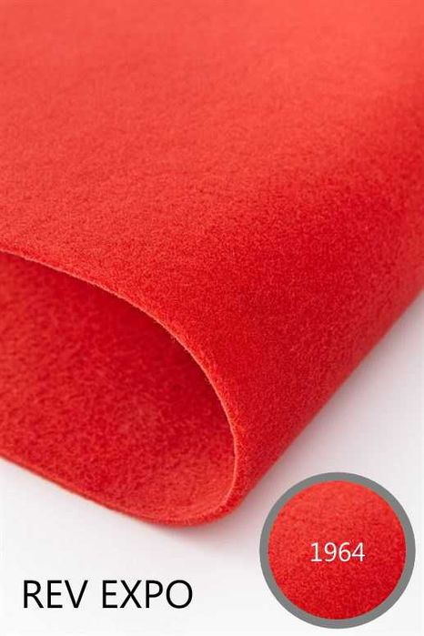 Wykładzina Dywanowa  chodnik  do ślubu welur czerwień meksykańska