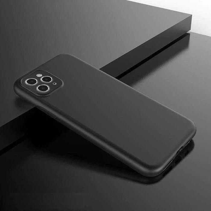 Cienki czarny silikonowy pokrowiec etui do Xiaomi Redmi Note 12 Pro+