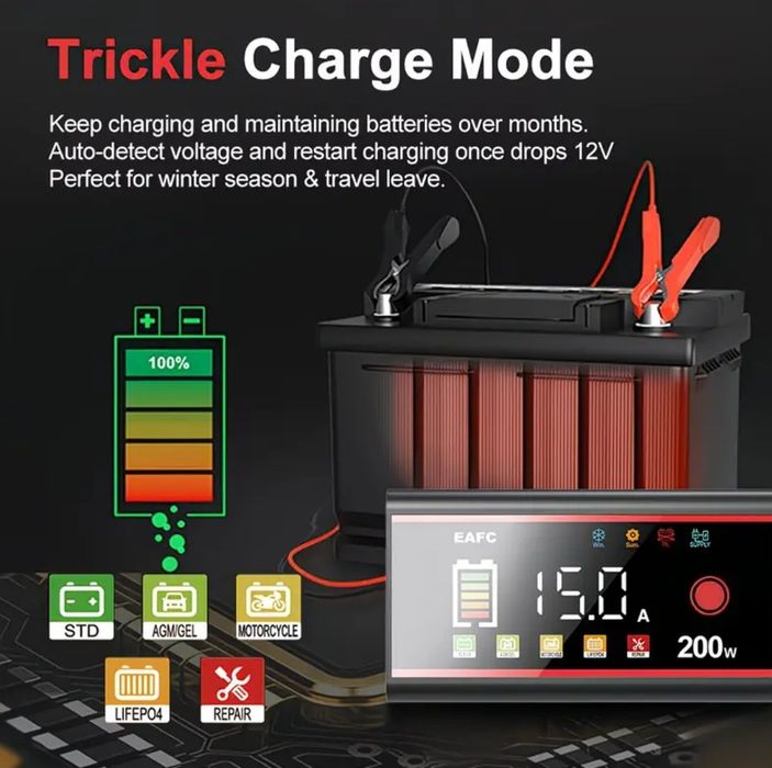 Зарядное для аккумуляторов LiFePo4, AGM, кислотные