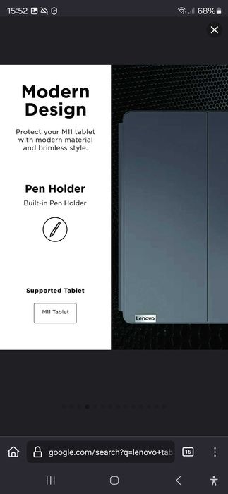 Lenovo Tab M11 (4GB 128GB) (Wifi) - Luna Grey + Pen + Folio