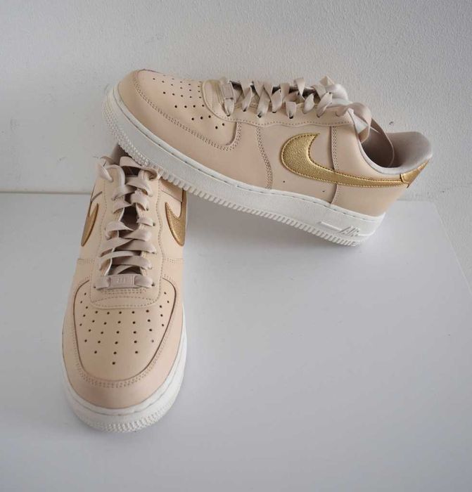 Nike Air Force 1 '07 - Sneakersy buty skórzane 42 ,5 beżowe