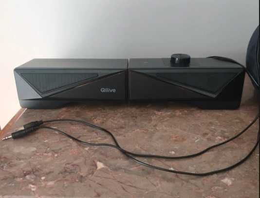 Colunas de som Qilive gaming c/ iluminação LED RGB dynamic