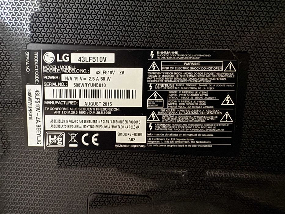 Telewizor LG 43LF510V 43 cale w świetnym stanie