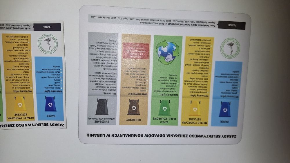 Podkładka pod mysz magnes segregacja odpadów
