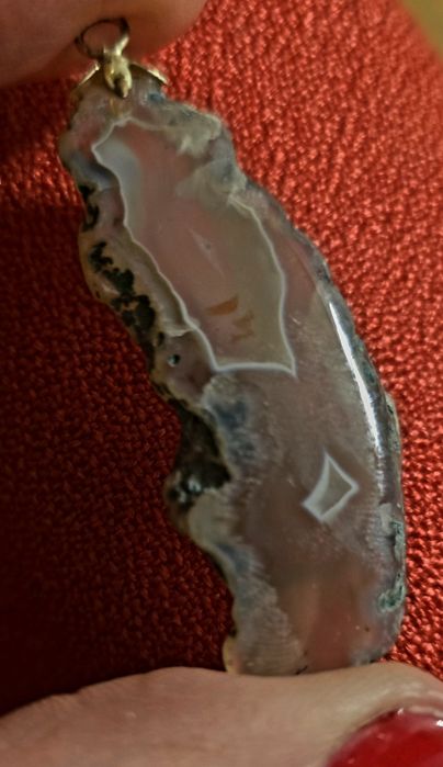 Wisior z agatem, zawieszka Agat z Rudna