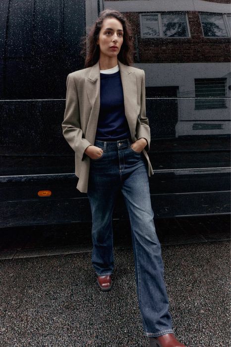 Джинсы Zara straight Full з високою посадкою