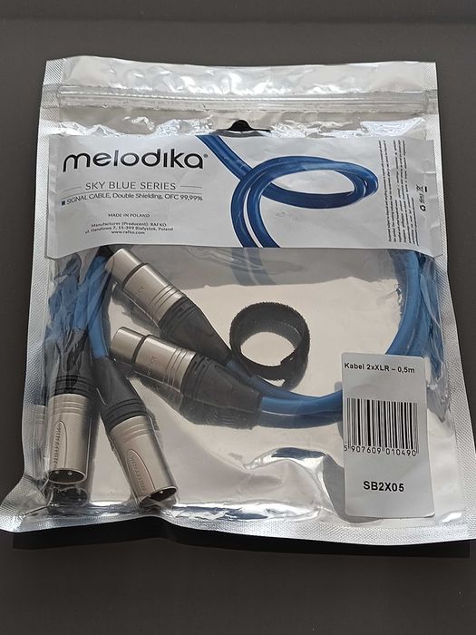 Kabel Melodika SB2X05 2xXLR - 2xXLR Sky Blue - 0,5m