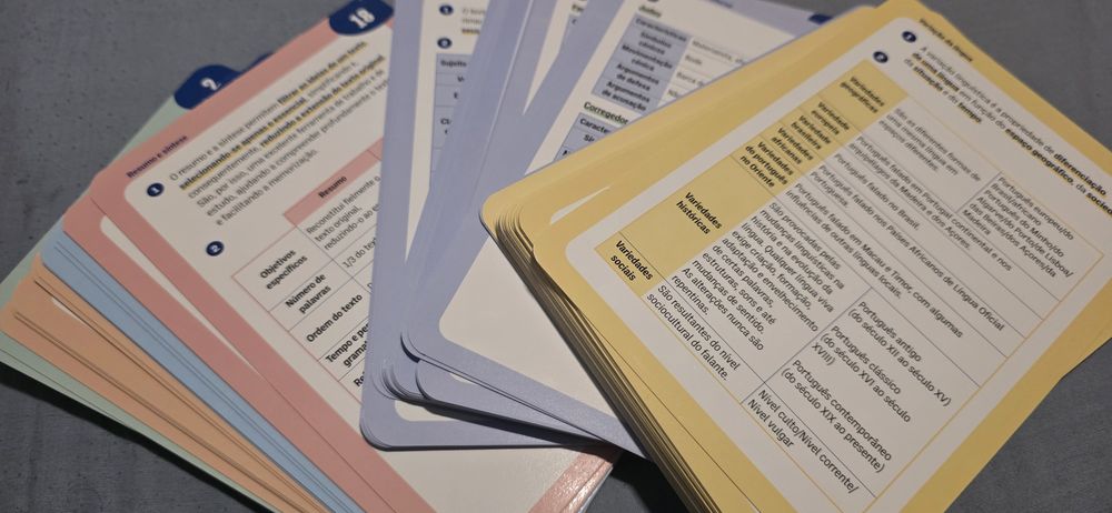 Cartões de Revisão Português 9⁰Ano