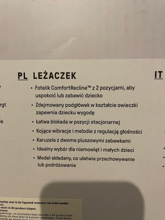 Leżaczek bujaczek ComfortRecline