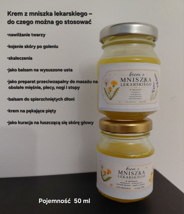 Krem z mniszka lekarskiego