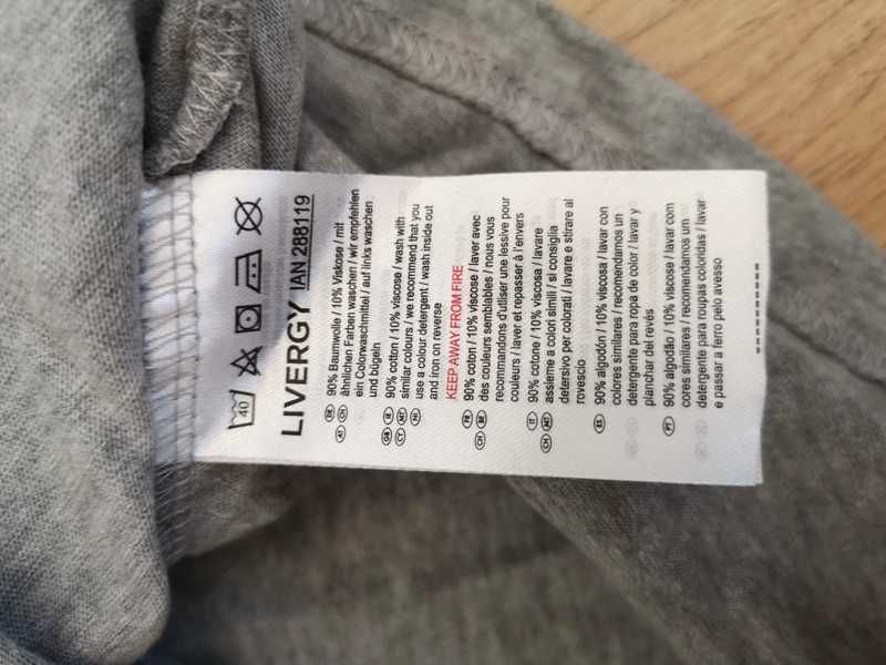Livergy bluzka szara z długim rękawem nowa 40/L