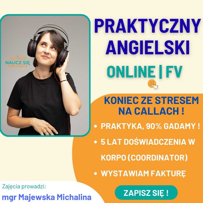 Angielski Business & Ogólny | Konwersacje z Metodykiem | Faktura VAT