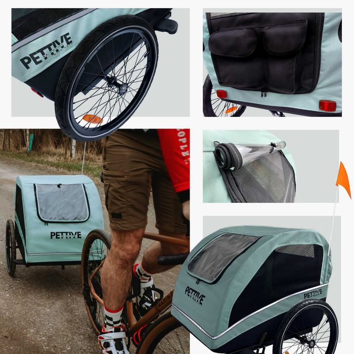 Wózek dla psa i przyczepka rowerowa dla psa do 40 kg lub kota norma UE