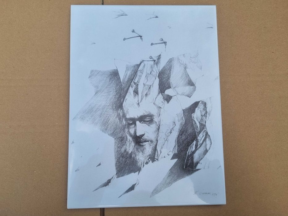 Wojciech Siudmak Papiers Épars grafika wypalona w ceramice 2004