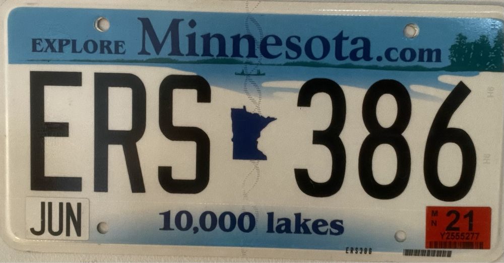 Tablica rejestracyjna USA - Minesota